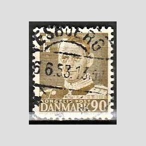 FRIMRKER DANMARK | 1952-53 - AFA 342 - Fr. IX 90 re oliven - Lux Stemplet