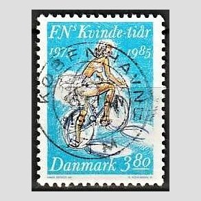 FRIM�RKER DANMARK | 1985 - AFA 839 - FN's kvinde-ti�r - 3,80 Kr. flerfarvet - Pragt Stemplet