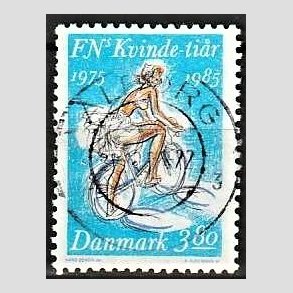 FRIM�RKER DANMARK | 1985 - AFA 839 - FN's kvinde-ti�r - 3,80 Kr. flerfarvet - Pragt Stemplet
