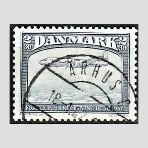 FRIM�RKER DANMARK | 1981 - AFA 740 - Flyvning - 2,30 Kr. sortbl�/bl� - Lux Stemplet