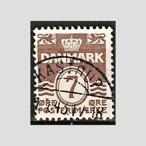FRIM�RKER DANMARK | 1940 - AFA 255 - B�lgelinie 7 �re brun - Lux Stemplet