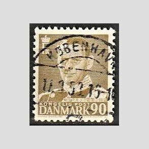 FRIMRKER DANMARK | 1952-53 - AFA 342 - Fr. IX 90 re oliven - Lux Stemplet