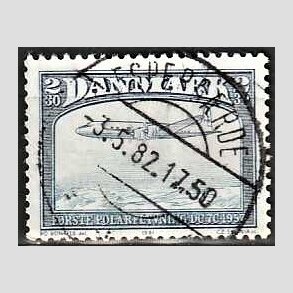 FRIM�RKER DANMARK | 1981 - AFA 740 - Flyvning - 2,30 Kr. sortbl�/bl� - Lux Stemplet