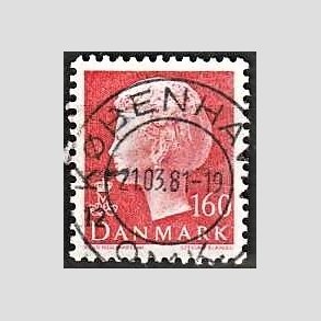 FRIMRKER DANMARK | 1981 - AFA 715 - Dronning Margrethe - 160 re rd - Pragt Stemplet