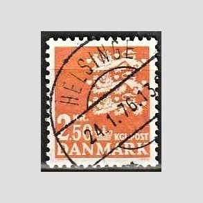 FRIMRKER DANMARK | 1972 - AFA 528 - Rigsvben 2,50 Kr. orange - Lux Stemplet 