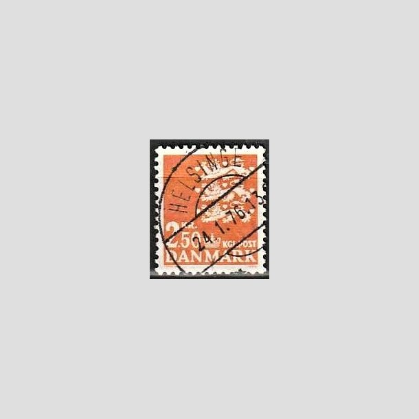 FRIMRKER DANMARK | 1972 - AFA 528 - Rigsvben 2,50 Kr. orange - Lux Stemplet 