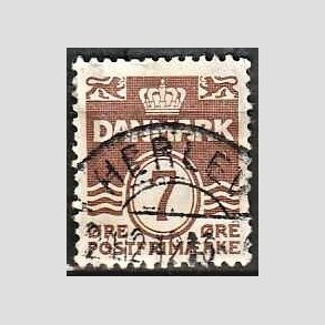 FRIM�RKER DANMARK | 1940 - AFA 255 - B�lgelinie 7 �re brun - Lux Stemplet