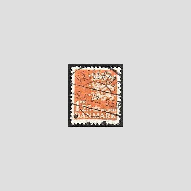 FRIMRKER DANMARK | 1962 - AFA 404 - Rigsvben 1,25 Kr. orange - Lux Stemplet