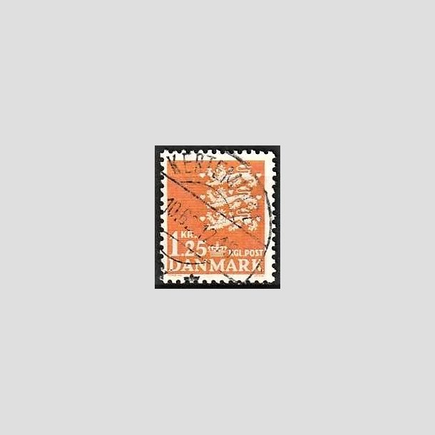 FRIMRKER DANMARK | 1962 - AFA 404 - Rigsvben 1,25 Kr. orange - Lux Stemplet