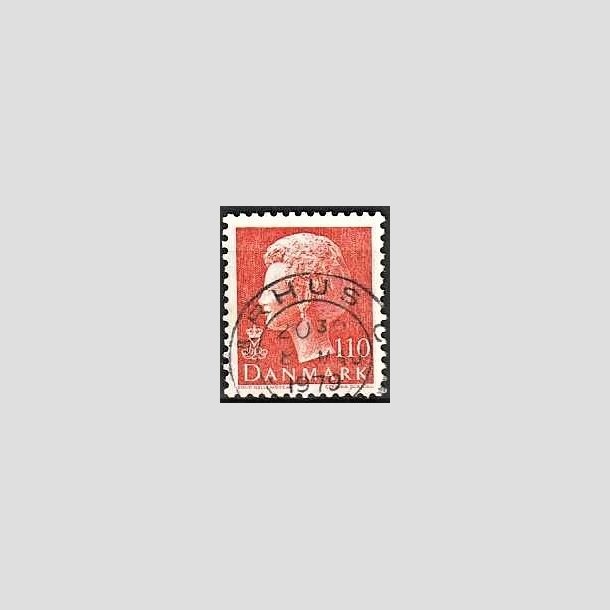 FRIMRKER DANMARK | 1978 - AFA 653 - Dronning Margrethe - 110 re orange - Pragt Stemplet