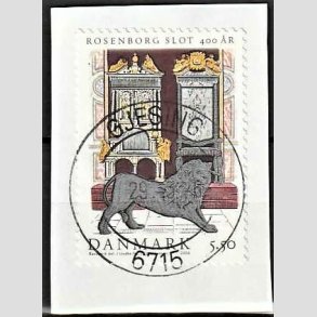 FRIM�RKER DANMARK | 2006 - AFA 1464 - Roseborg Slot 400 �r. - 5,50 Kr. Tronstol og s�lvl�ver p� klip - Pragt Stemplet