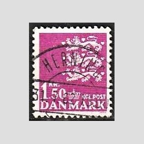 FRIMRKER DANMARK | 1962 - AFA 405 - Rigsvben 1,50 Kr. rdlilla - Pragt Stemplet