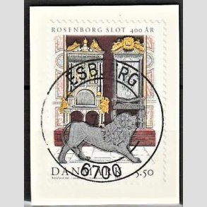 FRIM�RKER DANMARK | 2006 - AFA 1464 - Roseborg Slot 400 �r. - 5,50 Kr. Tronstol og s�lvl�ver p� klip - Pragt Stemplet