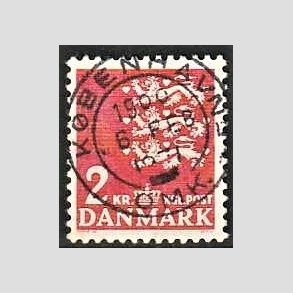 FRIMRKER DANMARK | 1946-47 - AFA 294 - Rigsvben 2 Kr. rd - Lux Stemplet