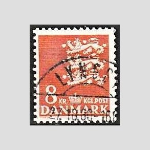 FRIMRKER DANMARK | 1979 - AFA 681 - Rigsvben 8 Kr. orange - Pragt Stemplet