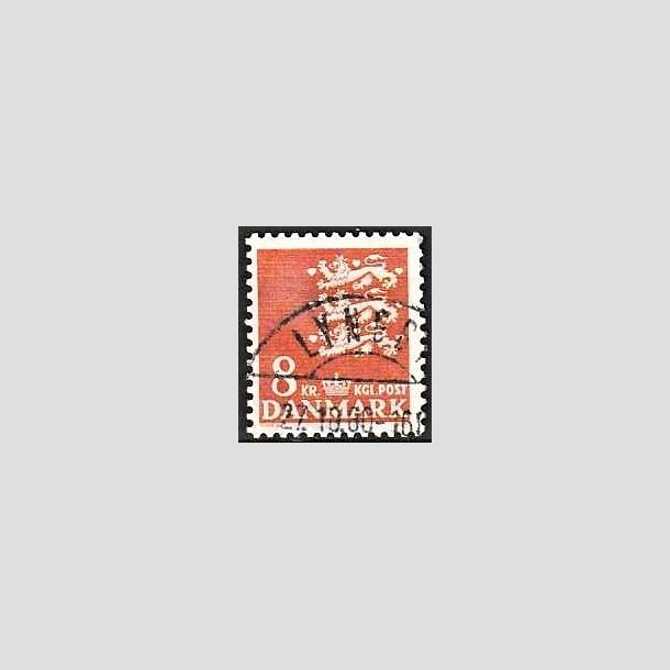 FRIMRKER DANMARK | 1979 - AFA 681 - Rigsvben 8 Kr. orange - Pragt Stemplet