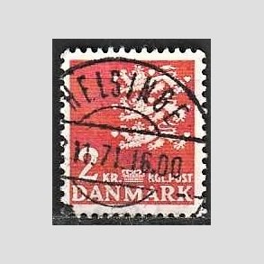 FRIMRKER DANMARK | 1946-47 - AFA 294 - Rigsvben 2 Kr. rd - Lux Stemplet