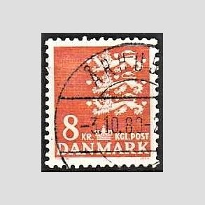 FRIMRKER DANMARK | 1979 - AFA 681 - Rigsvben 8 Kr. orange - Pragt Stemplet