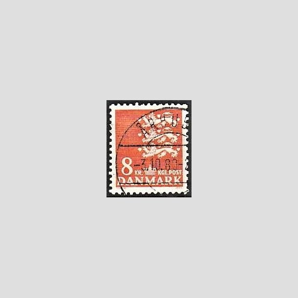 FRIMRKER DANMARK | 1979 - AFA 681 - Rigsvben 8 Kr. orange - Pragt Stemplet