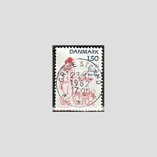 FRIMRKER DANMARK | 1982 - AFA 761 - Storm P. - 1,50 Kr. rd/bl - Pragt Stemplet