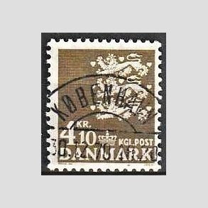FRIMRKER DANMARK | 1970 - AFA 502 - Rigsvben 4,10 Kr. olivenbrun - Lux Stemplet