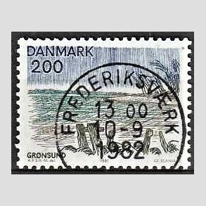 FRIM�RKER DANMARK | 1981 - AFA 733 - Sj�lland og �er - 200 �re flerfarvet - Pragt Stemplet Frederiksv�rk