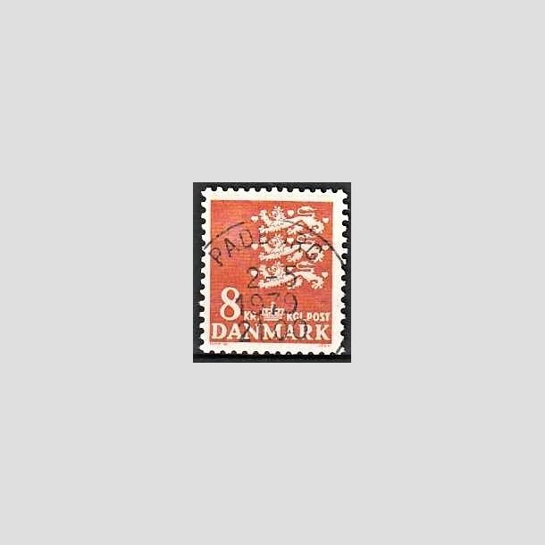 FRIMRKER DANMARK | 1979 - AFA 681 - Rigsvben 8 Kr. orange - Pragt Stemplet