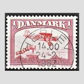 FRIM�RKER DANMARK | 1981 - AFA 739 - Flyvning - 1,60 Kr. r�d - Pragt Stemplet