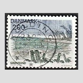 FRIM�RKER DANMARK | 1981 - AFA 733 - Sj�lland og �er - 200 �re flerfarvet - Pragt Stemplet