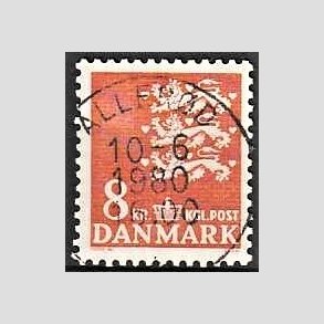 FRIMRKER DANMARK | 1979 - AFA 681 - Rigsvben 8 Kr. orange - Pragt Stemplet