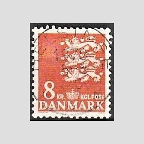 FRIMRKER DANMARK | 1979 - AFA 681 - Rigsvben 8 Kr. orange - Pragt Stemplet