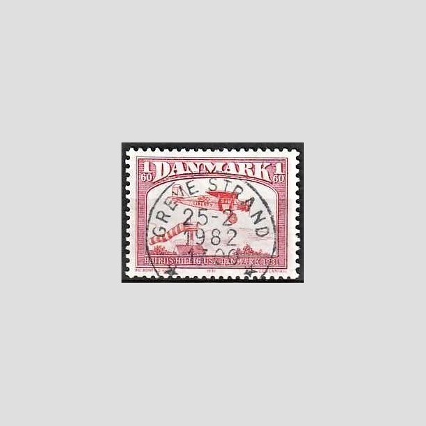 FRIMRKER DANMARK | 1981 - AFA 739 - Flyvning - 1,60 Kr. rd - Pragt Stemplet Greve Strand