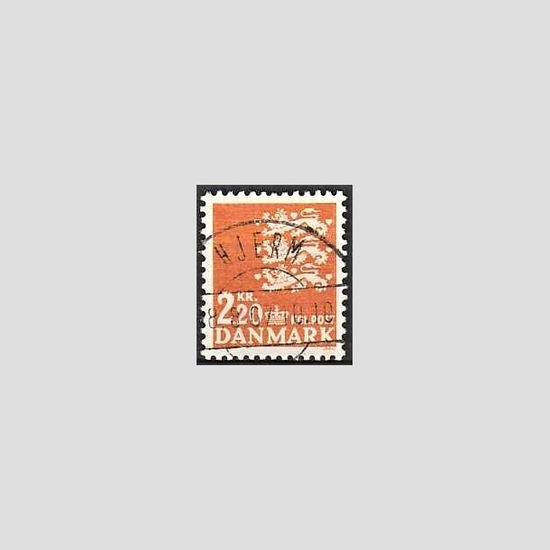 FRIMRKER DANMARK | 1967 - AFA 464F - Rigsvben 2,20 Kr. orange - Lux Stemplet