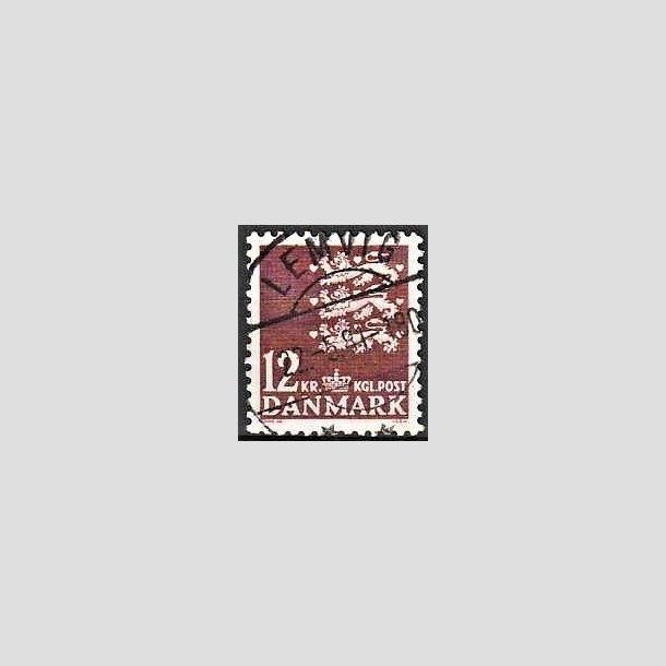 FRIMRKER DANMARK | 1981 - AFA 724 - Rigsvben 12 Kr. rdbrun - Lux Stemplet