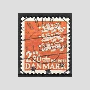 FRIMRKER DANMARK | 1967 - AFA 464F - Rigsvben 2,20 Kr. orange - Lux Stemplet