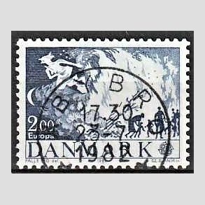 FRIM�RKER DANMARK | 1981 - AFA 728 - Folklore - 2,00 Kr. bl� - Pragt Stemplet �bybro
