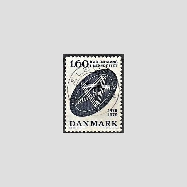 FRIMRKER DANMARK | 1979 - AFA 674 - Kbenhavns Universitet 500 r - 1,60 Kr. bl - Lux Stemplet lborg