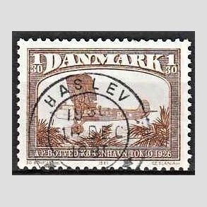 FRIM�RKER DANMARK | 1981 - AFA 738 - Flyvning - 1,30 Kr. brun - Pragt Stemplet Haslev