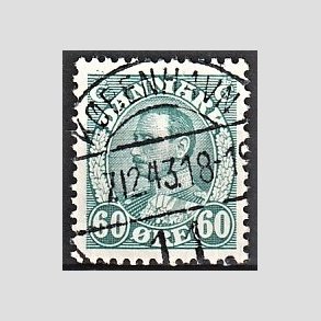 FRIMRKER DANMARK | 1934 - AFA 210 - Chr. X 60 re blgrn - Lux Stemplet