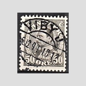 FRIMRKER DANMARK | 1934 - AFA 209 - Chr. X 50 re gr - Lux Stemplet Viby J
