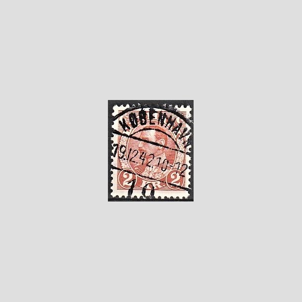 FRIMRKER DANMARK | 1934 - AFA 212 - Chr. X 2 Kr. brunrd - Lux Stemplet "KBENHAVN"