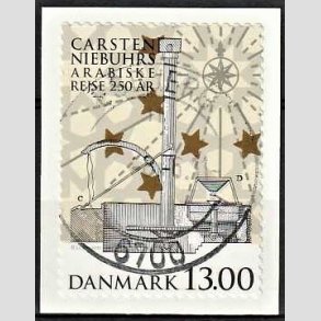 FRIM�RKER DANMARK | 2011 - AFA 1661 - Carsten Niebuhr - 13,00 Kr. flerfarvet - Lux Stemplet