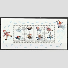 FRIM�RKER DANMARK | 2009 - AFA 1599 - Leg i sneen - Miniark 5,50-9,00 Kr. flerfarvet - Lux Stemplet