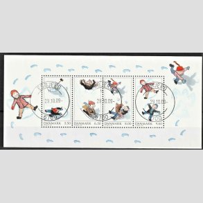 FRIM�RKER DANMARK | 2009 - AFA 1599 - Leg i sneen - Miniark 5,50-9,00 Kr. flerfarvet - Lux Stemplet