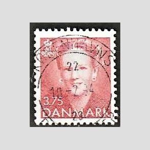FRIMRKER DANMARK | 1992 - AFA 1017 - Dronning Margrethe - 3,75 Kr. rd - Pragt Stemplet