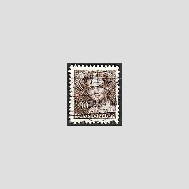FRIMRKER DANMARK | 1982 - AFA 750 - Dronning Margrethe - 1,80 Kr. brun - Pragt Stemplet