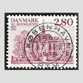FRIM�RKER DANMARK | 1985 - AFA 825 - Reformerte meninghed 300 �r - 2,80 Kr. rosa - Pragt Stemplet