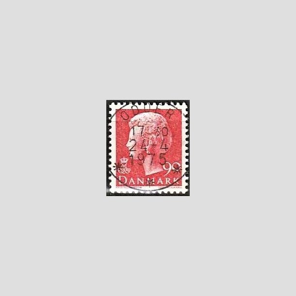 FRIMRKER DANMARK | 1974 - AFA 574 - Dronning Margrethe - 90 re rd - Pragt Stemplet Odder