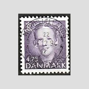 FRIMRKER DANMARK | 1992 - AFA 1018 - Dronning Margrethe - 4,75 Kr. violet - Pragt Stemplet