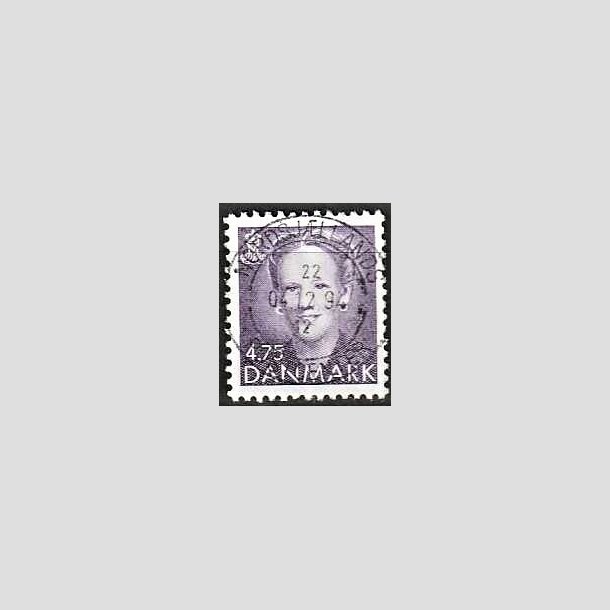 FRIMRKER DANMARK | 1992 - AFA 1018 - Dronning Margrethe - 4,75 Kr. violet - Pragt Stemplet